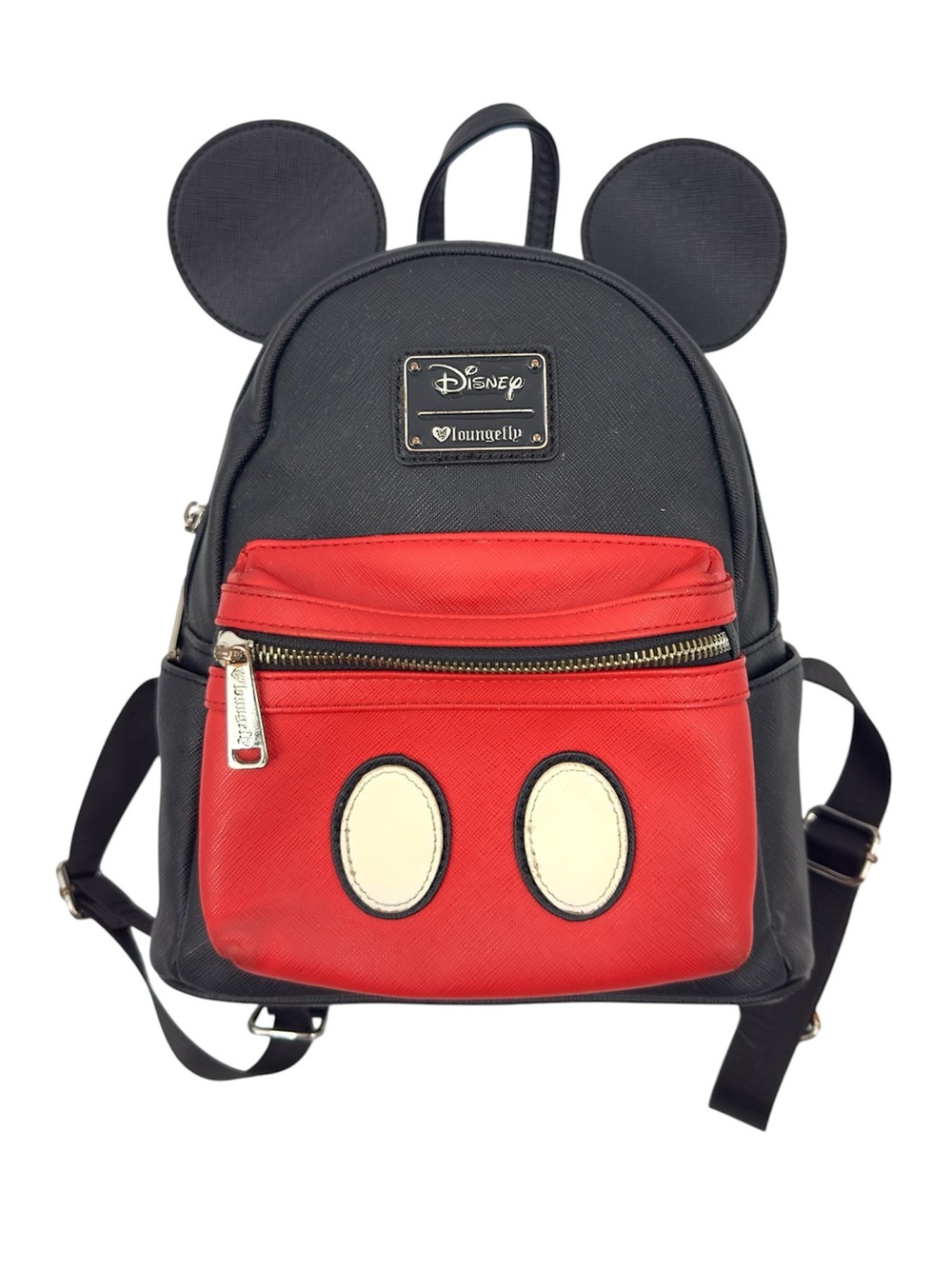 Loungefly Disney Mickey Mouse Ear Classic Mini Backpack Bag Purse Black Red